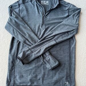 New Balance Heather Gray Quarter-Zip Pullover